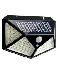 100 LED Solar Power PIR Motion Sensor Wall Light