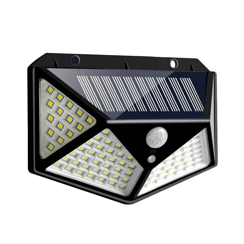100 LED Solar Power PIR Motion Sensor Wall Light