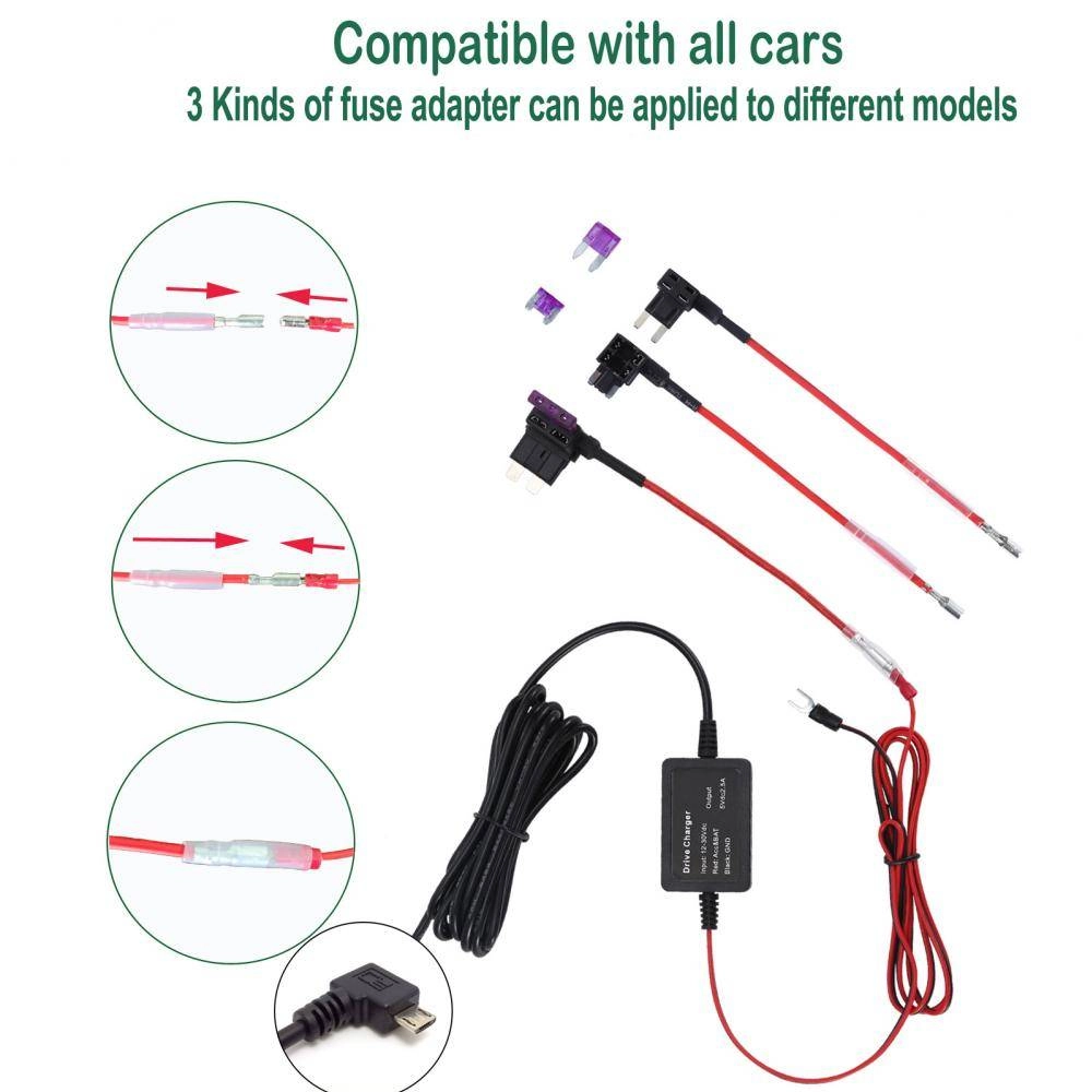 Dash cam charger hardwire Fuse kit For Camera Recorder DVR Exclusive Power Supply Box