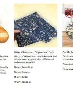 Eco-Friendly Reusable Beeswax Food Wraps