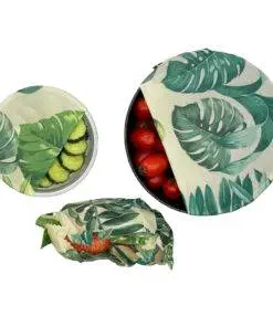 Eco-Friendly Reusable Beeswax Food Wraps-Green Leaves