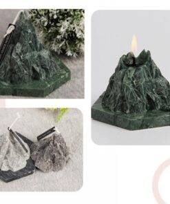 Elegant Iceberg Fragrance Scented Candle with Marble Coaster Gift