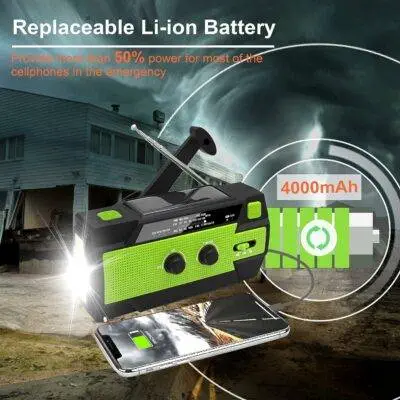 Emergency Solar Hand Crank Weather Radio