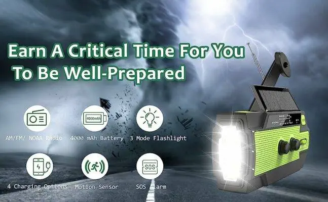 Emergency Solar Hand Crank Weather Radio
