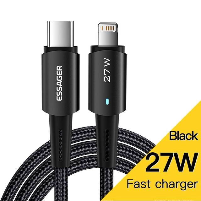 Essager 27W Nylon PD Type-C USB-C to Lightning for iPhone
