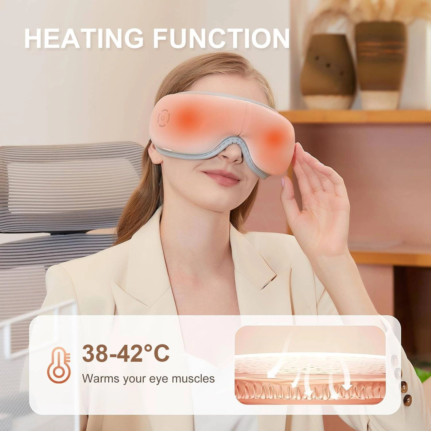 Eye Massager Heated Eye Therapy Mask with Air Compression