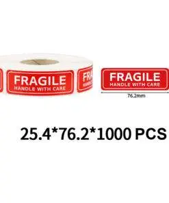 Fragile Stickers 76mm x 25mm 500 Labels Roll