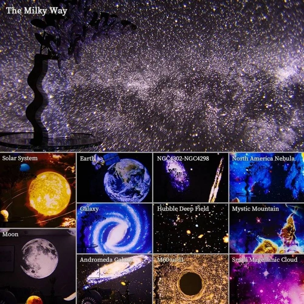 Galaxy Projector Starlight Lamp with 13 Film Discs