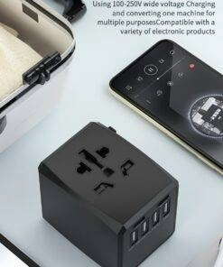 Global Universal Travel Adapter Convertor 4 USB 2 USB-C PD