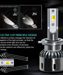 H4 LED Headlight bulbs adjustable colour 3000/4300/6000k low/high beam