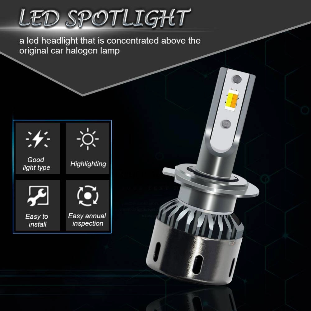 H4 LED Headlight bulbs adjustable colour 3000/4300/6000k low/high beam