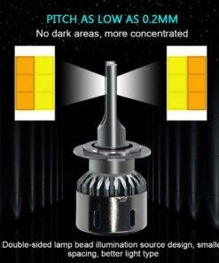H4 LED Headlight bulbs adjustable colour 3000/4300/6000k low/high beam