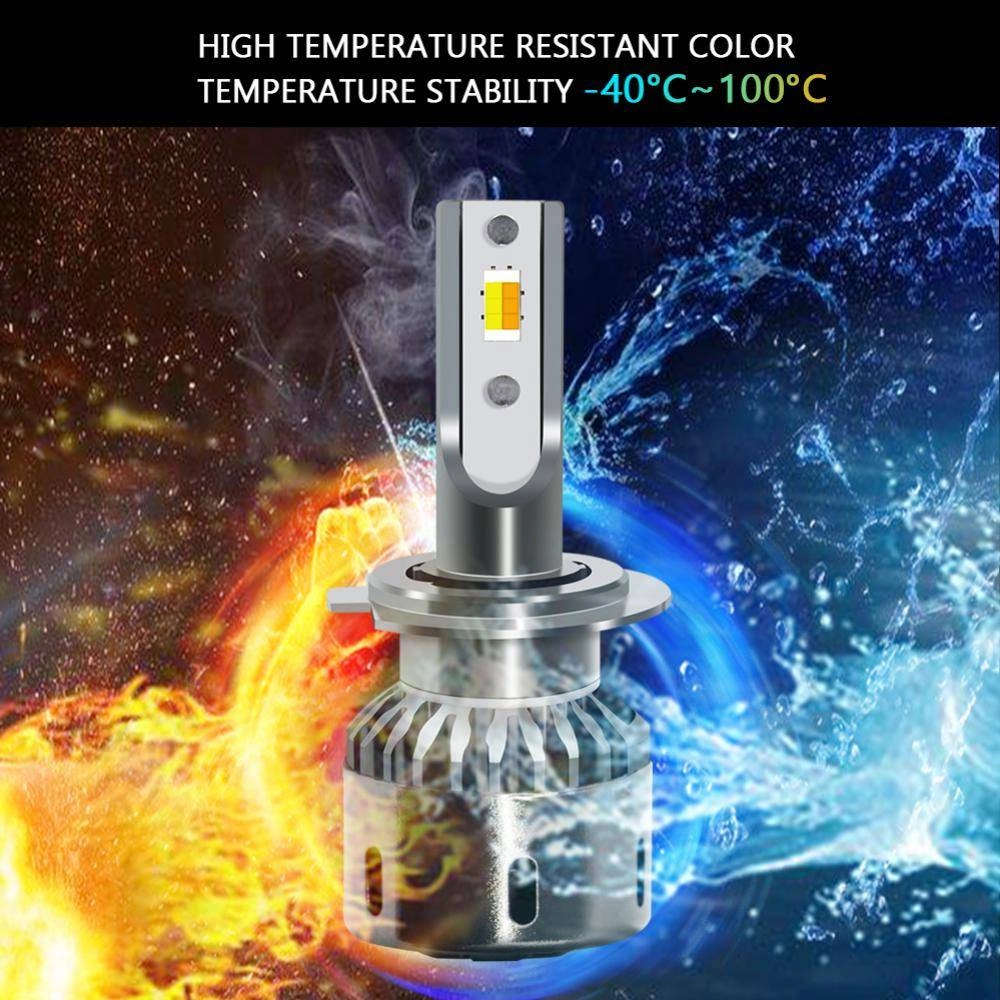 H4 LED Headlight bulbs adjustable colour 3000/4300/6000k low/high beam