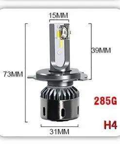 H4 LED Headlight bulbs adjustable colour 3000/4300/6000k low/high beam