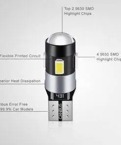 T10 Canbus LED park light bulb with 5630 SMD 129.1lm High Lumen Super Bright