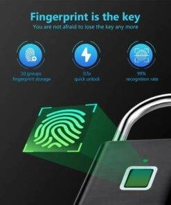 Keyless GYM Outdoor Waterproof Fingerprint Padlock