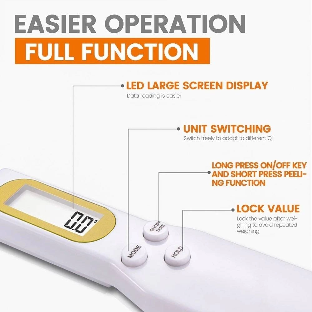 LCD Digital Kitchen Scale Electronic Measuring Spoon 500g