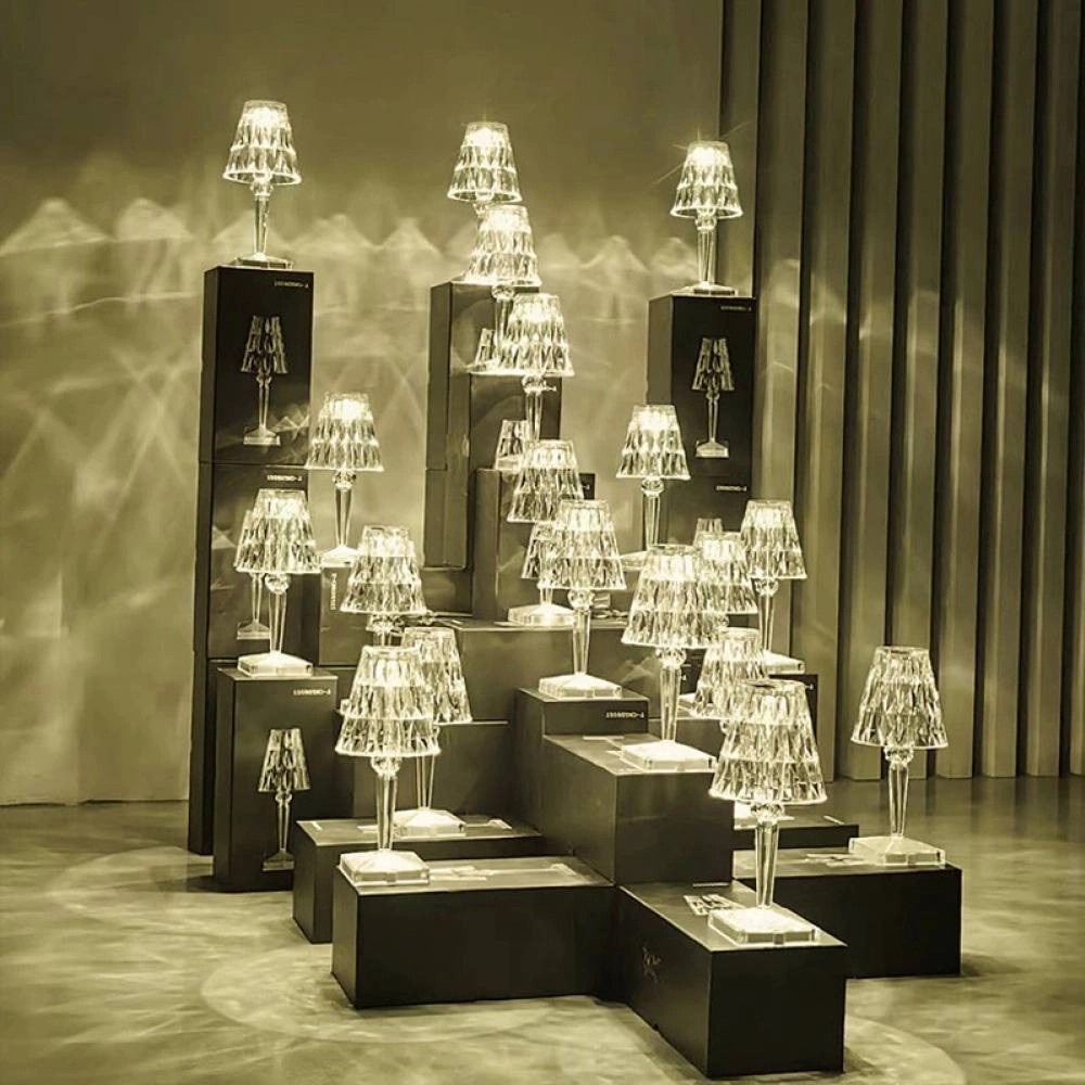 LED Diamond Crystal Light Desk Lamp