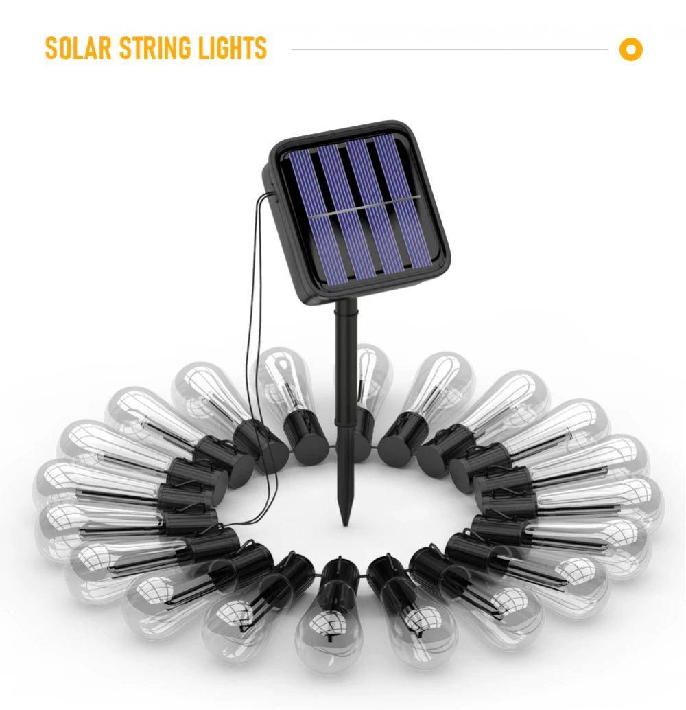 LED Solar String Lights Decoration Waterproof Garden Light Bulb