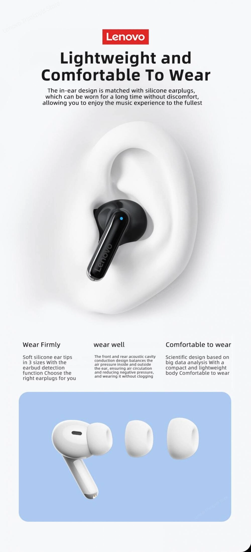 Lenovo XT88 Earphone BT5.3 Dual Stereo Noise Reduction Bass