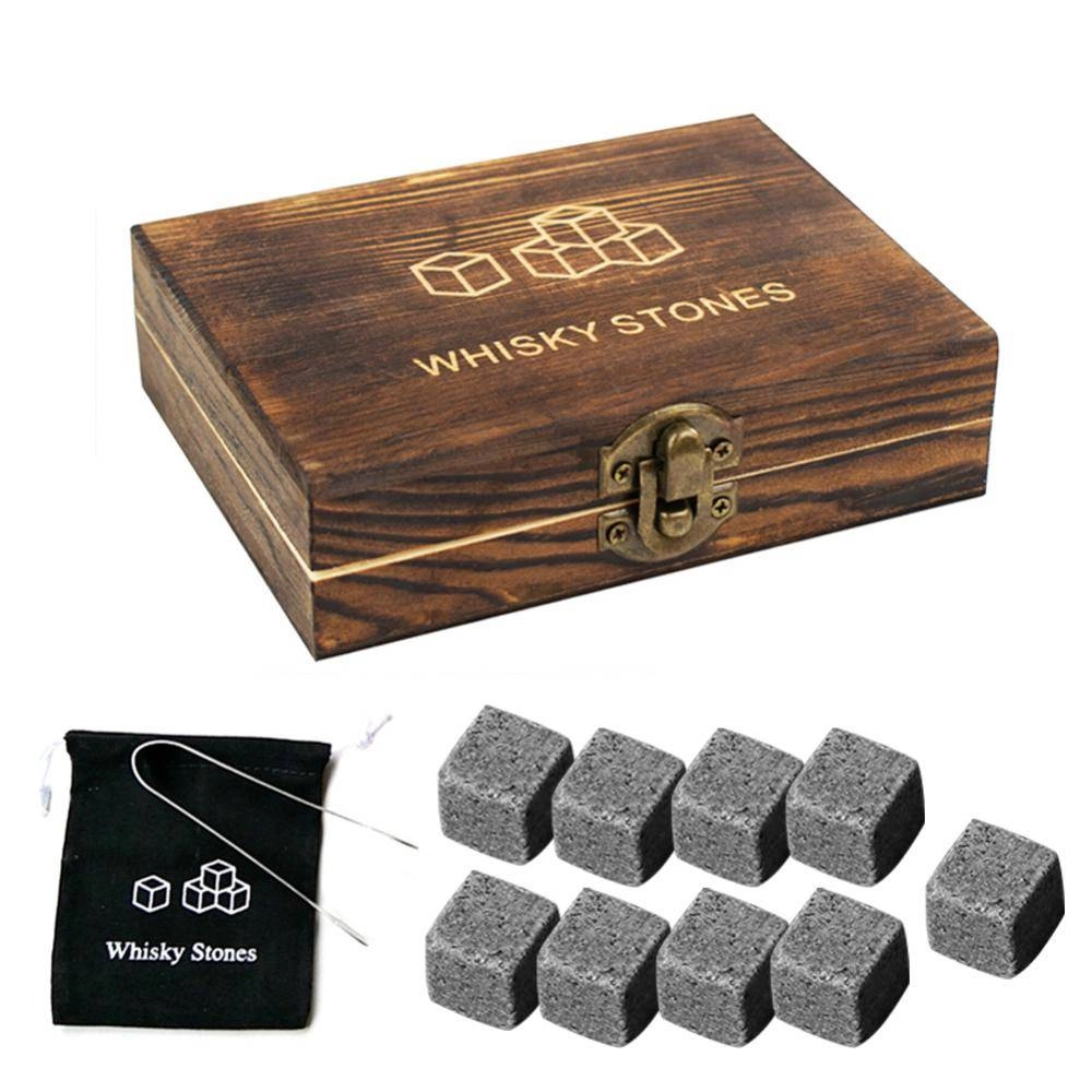 Luxury Whisky Stones Gift Set 9 Granite Ice Cube