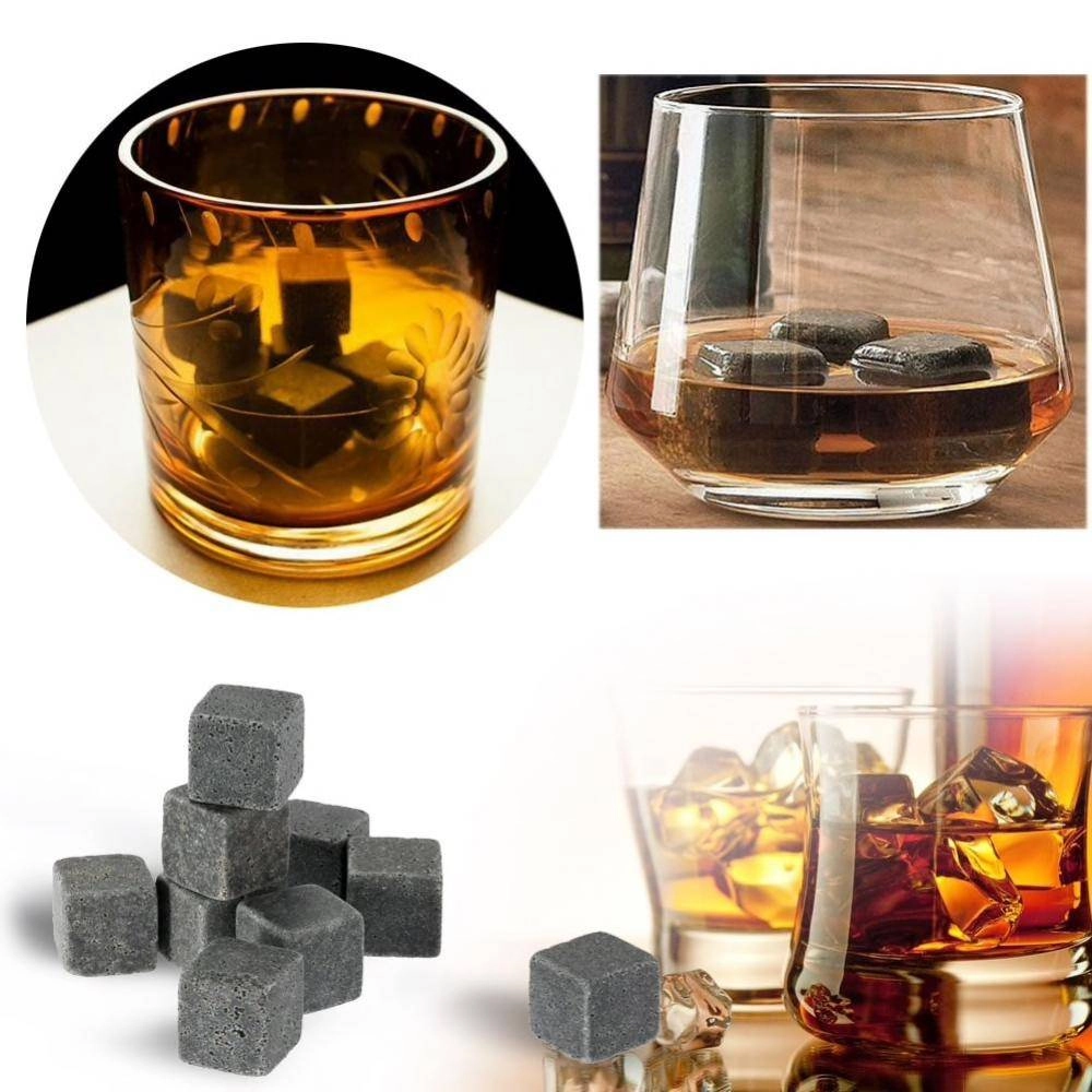 Luxury Whisky Stones Gift Set 9 Granite Ice Cube