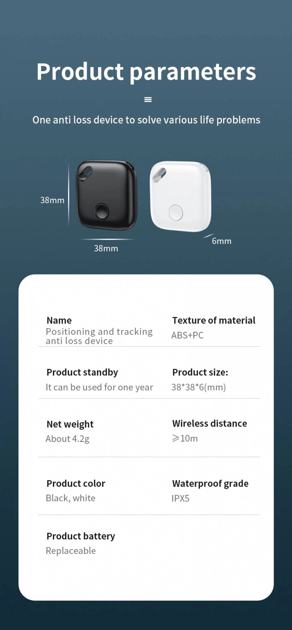 MFi Certificated iTag GPS Tracker for iPhone Apple Find My
