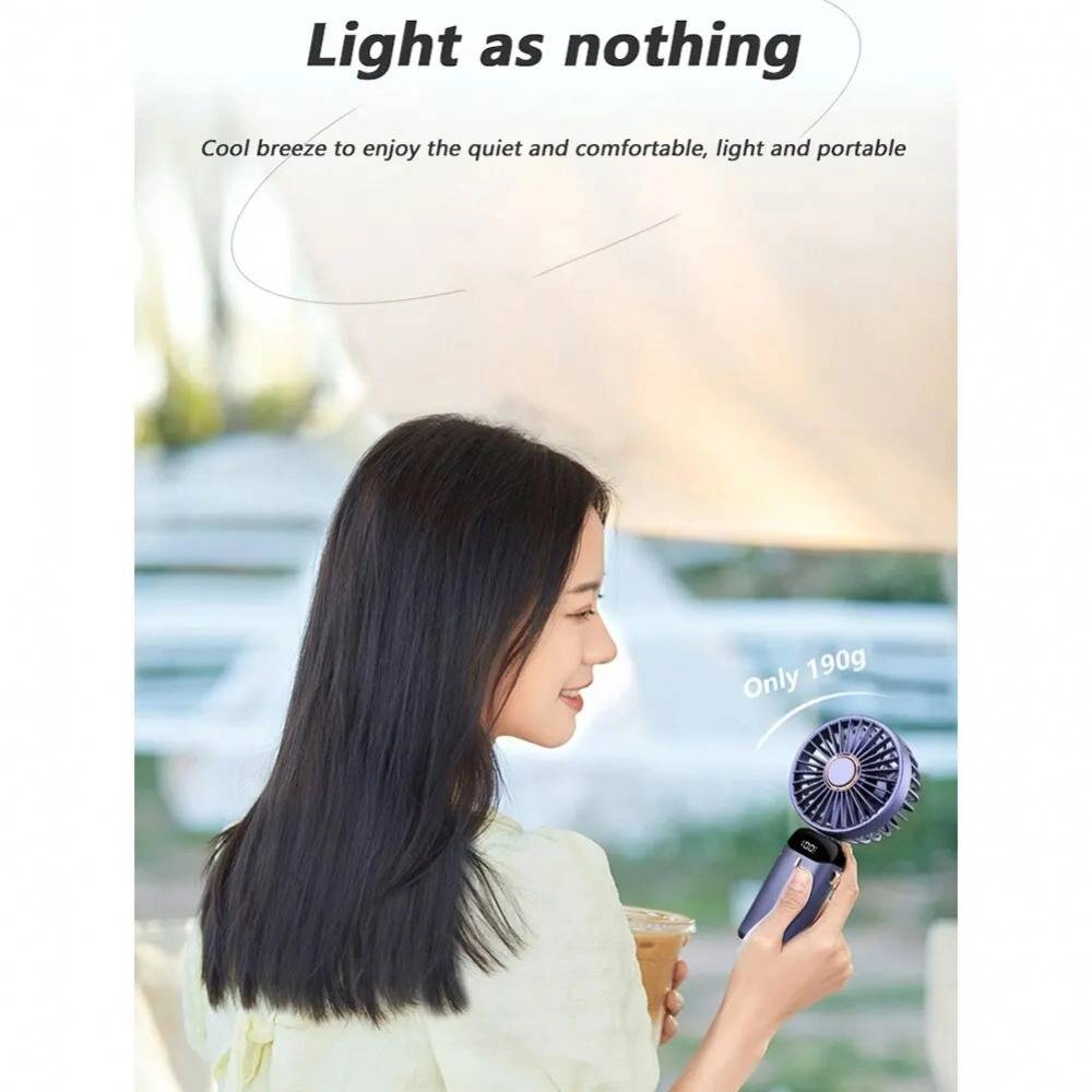 Mini Portable Cooling Fan 5-Speed Desk Fan with Base