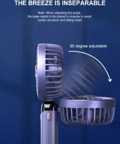 Mini Portable Cooling Fan 5-Speed Desk Fan with Base