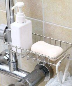 Multi-functional kitchen Sink shelf faucet shelf finishing rack stainless steel sink cloth storage rack