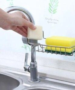 Multi-functional kitchen Sink shelf faucet shelf finishing rack stainless steel sink cloth storage rack