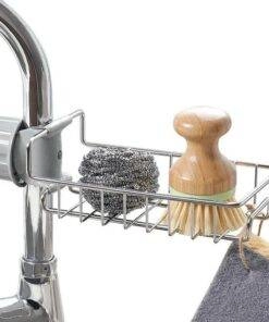 Multi-functional kitchen Sink shelf faucet shelf finishing rack stainless steel sink cloth storage rack