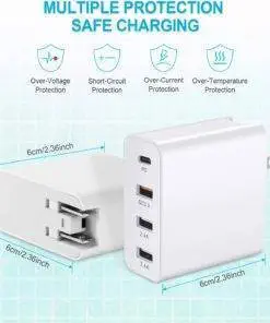48W 4 Ports PD QC Type-C USB Wall Charger