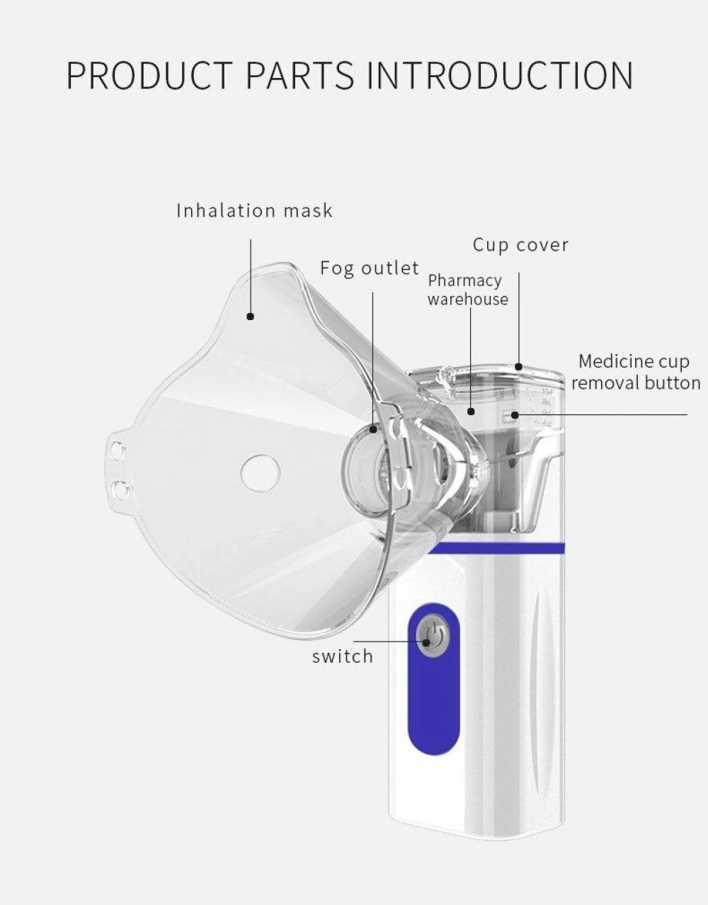 Portable Mesh Nebuliser Pro Nebulizer