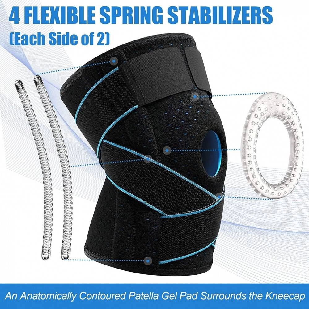 Professional Knee Brace with Patella Gel Pad & Side Stabilisers