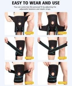 Professional Knee Brace with Patella Gel Pad & Side Stabilisers