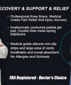 Professional Knee Brace with Patella Gel Pad & Side Stabilisers