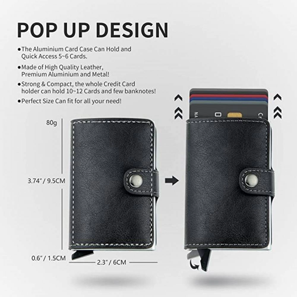 RFID Blocking PU Leather Men Woman Wallet