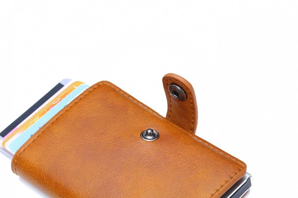 RFID Blocking PU Leather Men Woman Wallet