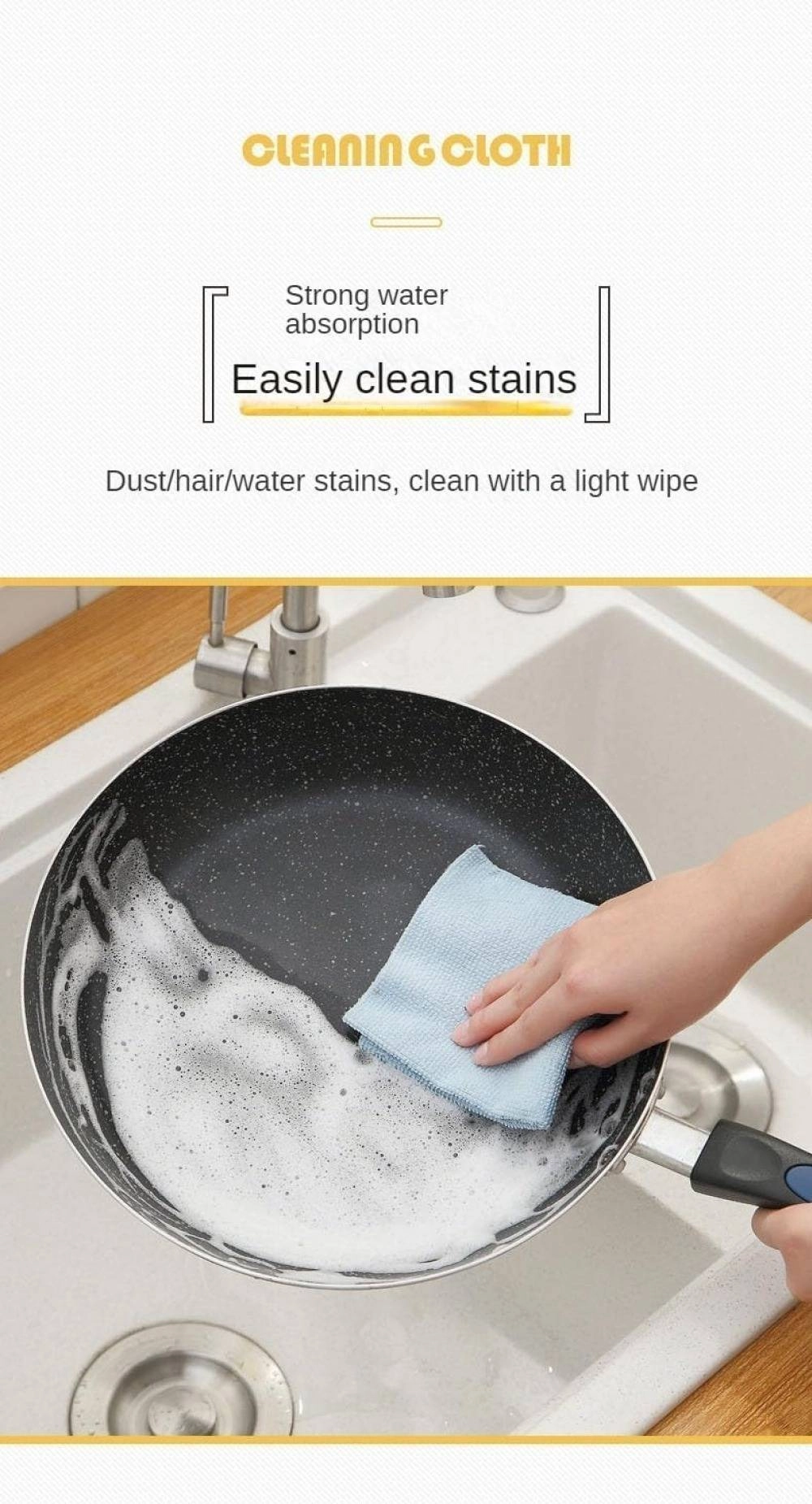 Reusable Macrofibre Cleaning Cloth Towel Rags 50pc