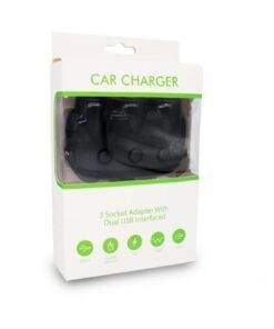 USB Car Charger Cigarette Lighter Splitter Voltage Display 12-24V