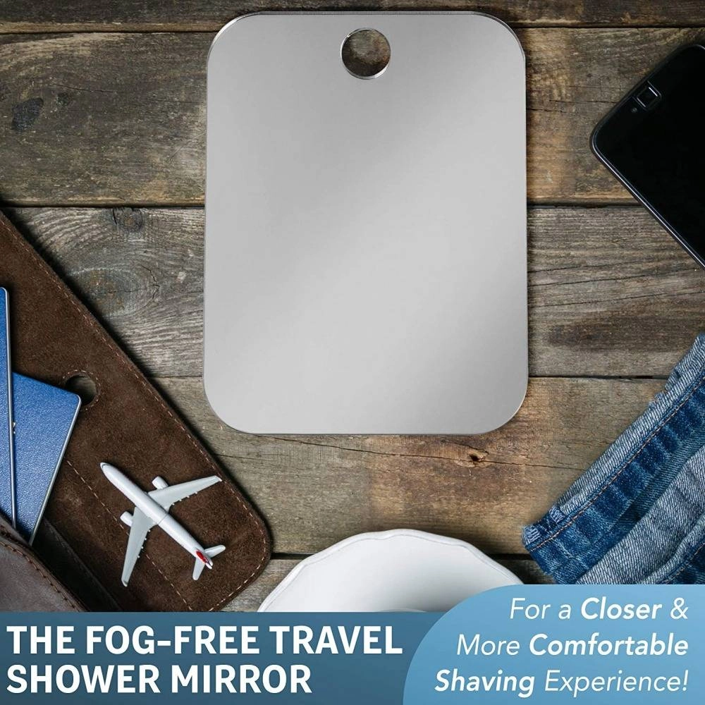 Unbreakable Fog Free Travel Shower Mirror Kit
