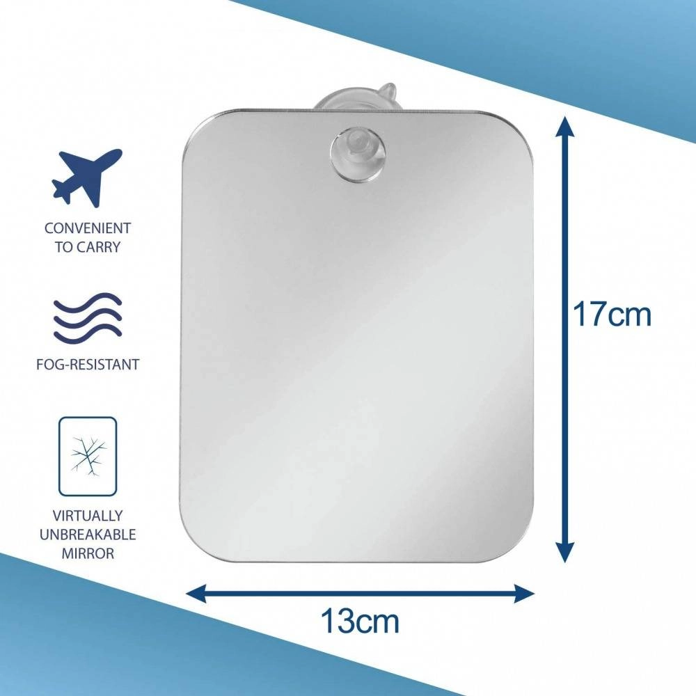 Unbreakable Fog Free Travel Shower Mirror Kit