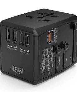 Universal GaN Travel Adapter PD Type-C 45W for MacBook laptop