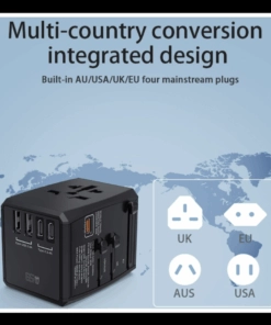 Universal GaN Travel Adapter PD Type-C 65W for MacBook laptop
