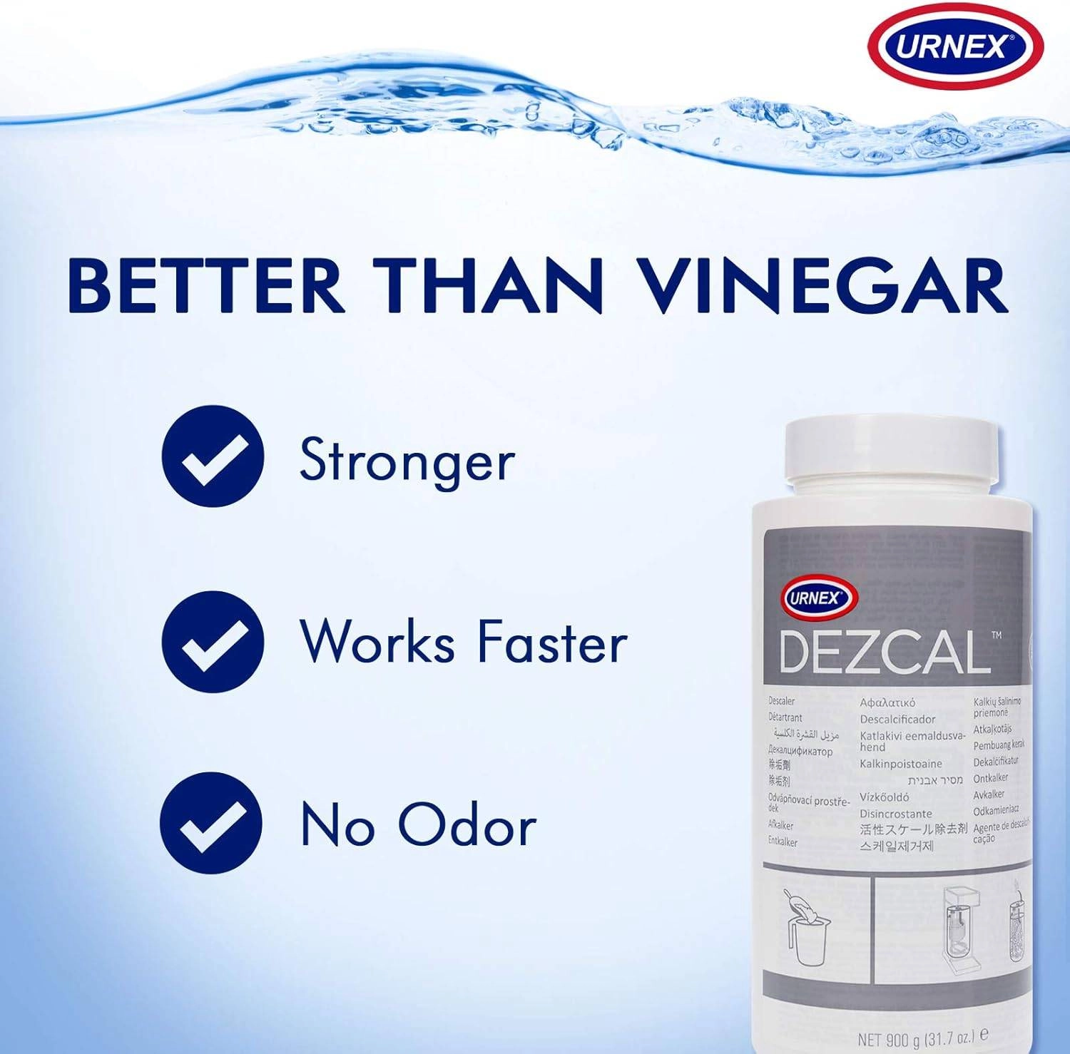 Urnex Dezcal Descaler Coffee Espresso Machine Descaling 900g