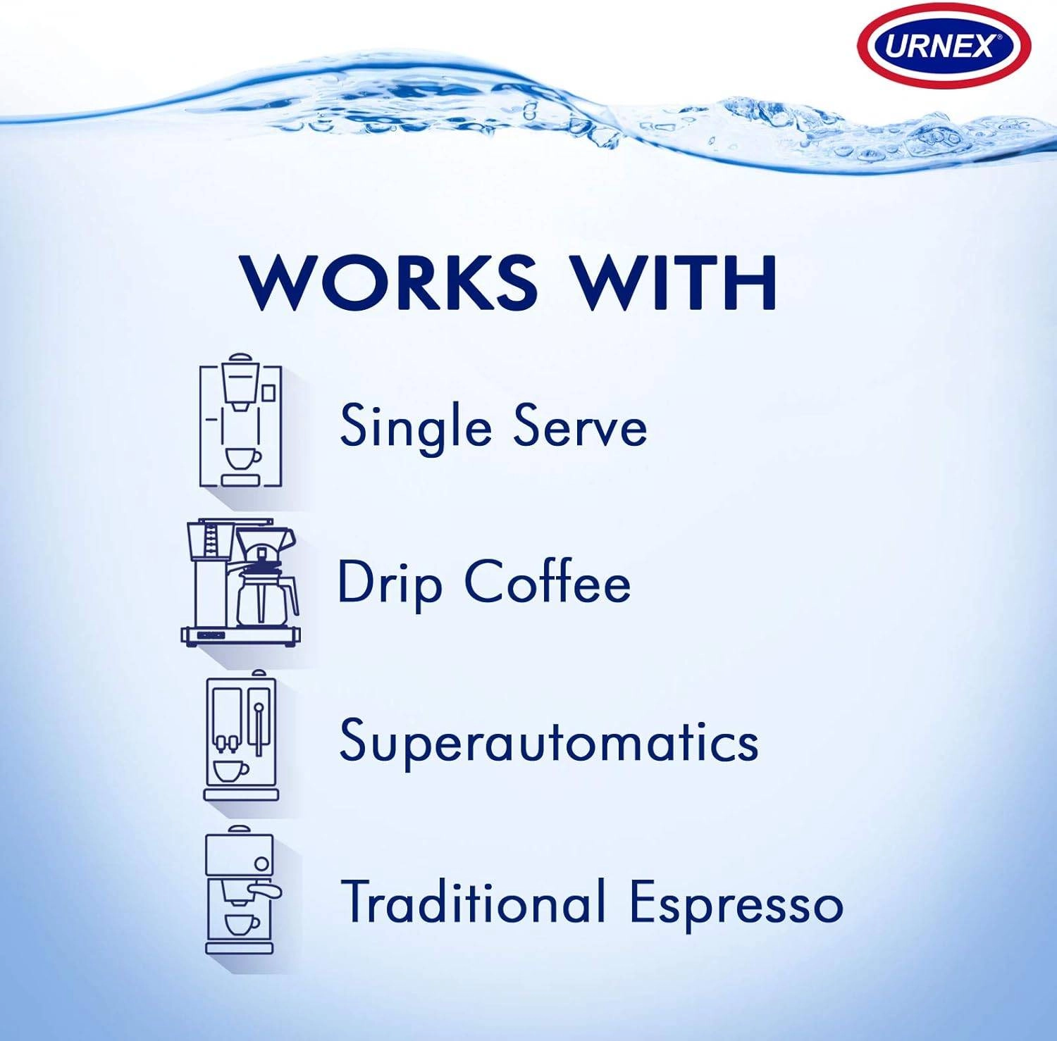 Urnex Dezcal Descaler Coffee Espresso Machine Descaling 900g