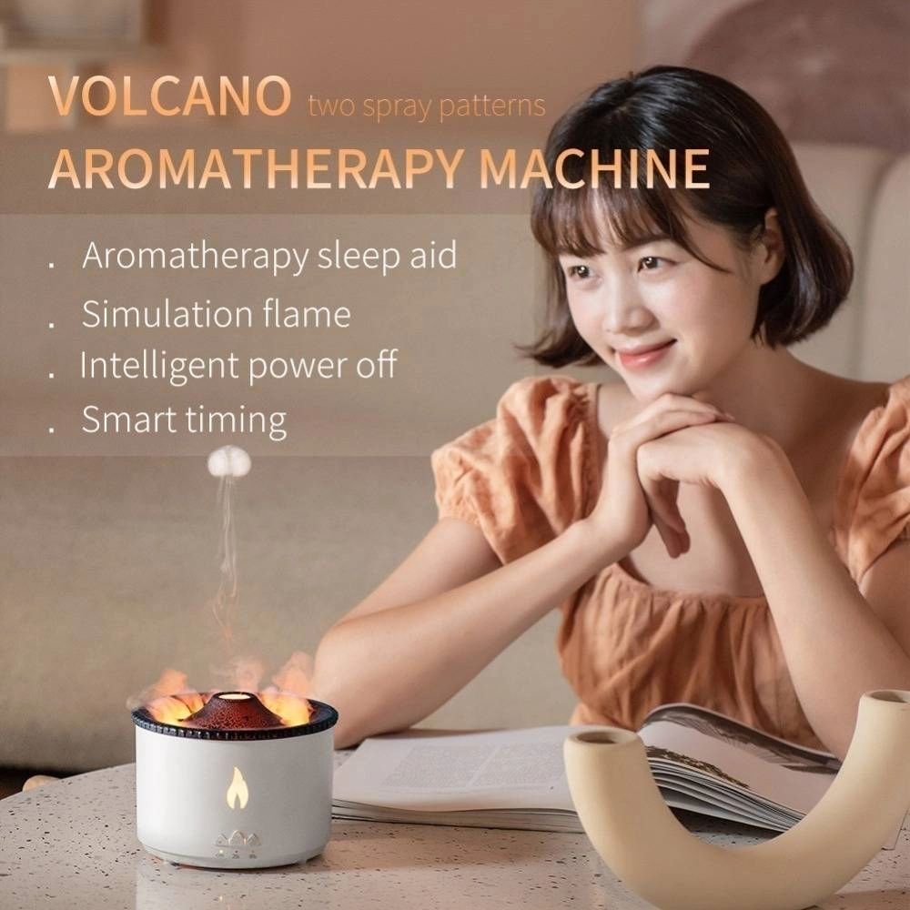 Volcano Aroma Air Diffuser Humidifier Fire Flame