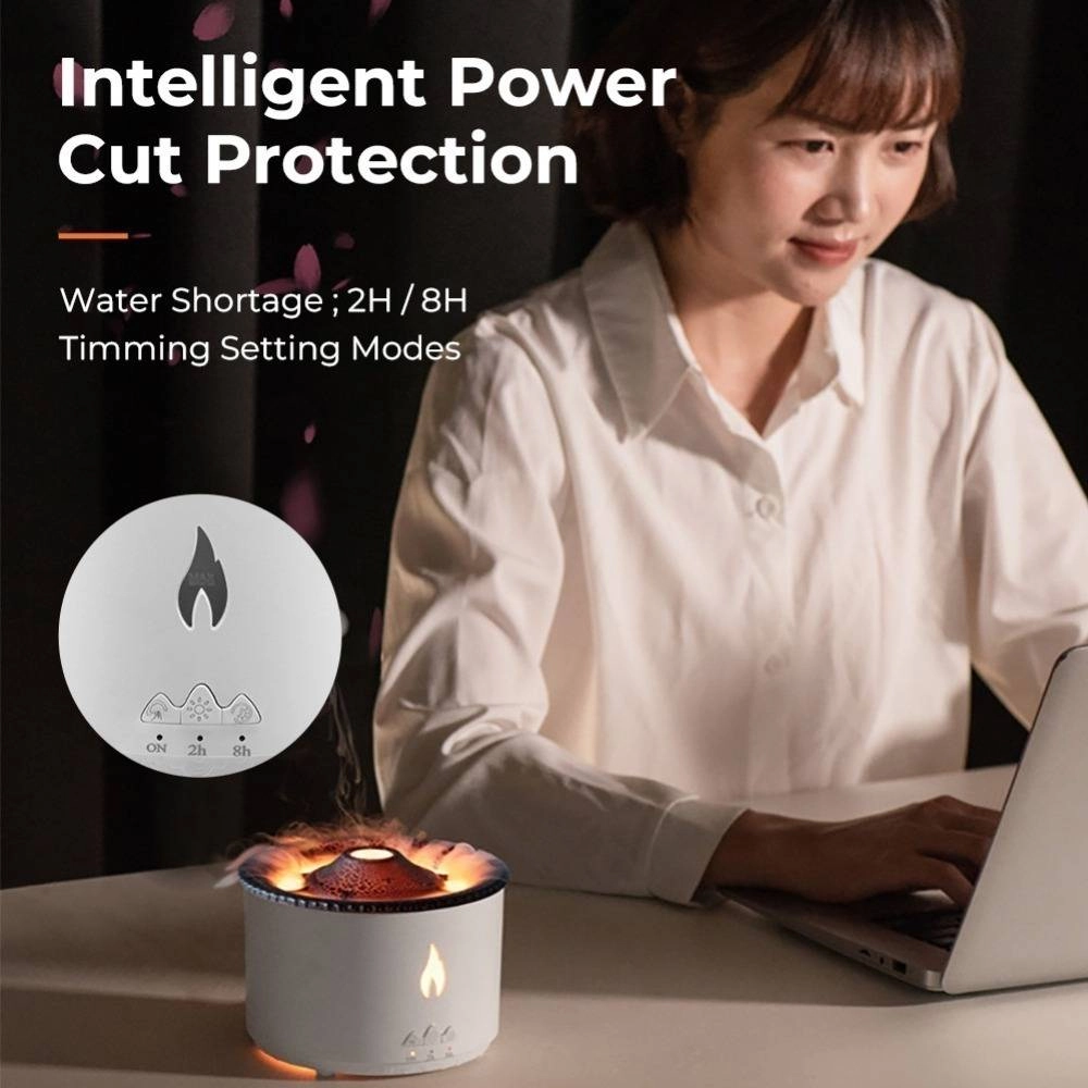 Volcano Aroma Air Diffuser Humidifier Fire Flame