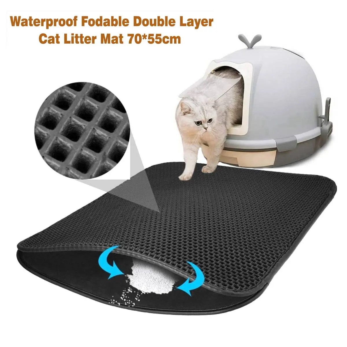 Waterproof Pet Cat Litter Mat Double Layer